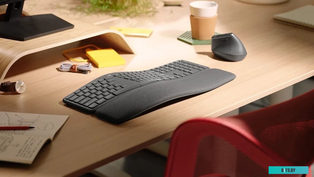 Клавиатура Logitech K860 черный USB беспроводная BT Multimedia Ergo (подставка для запястий) (920-010359) 920-010359