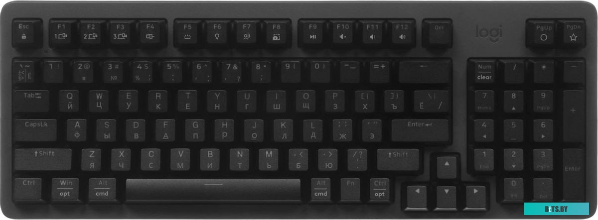 Клавиатура Logitech K868 механическая черный USB беспроводная BT/Radio (920-013912) 920-013912