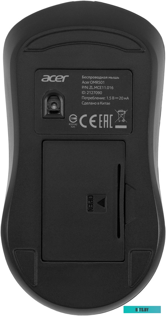 Мышь Acer OMR501 черный оптическая 1600dpi silent беспров. USB 4but (ZL.MCE11.016) ZL.MCE11.016