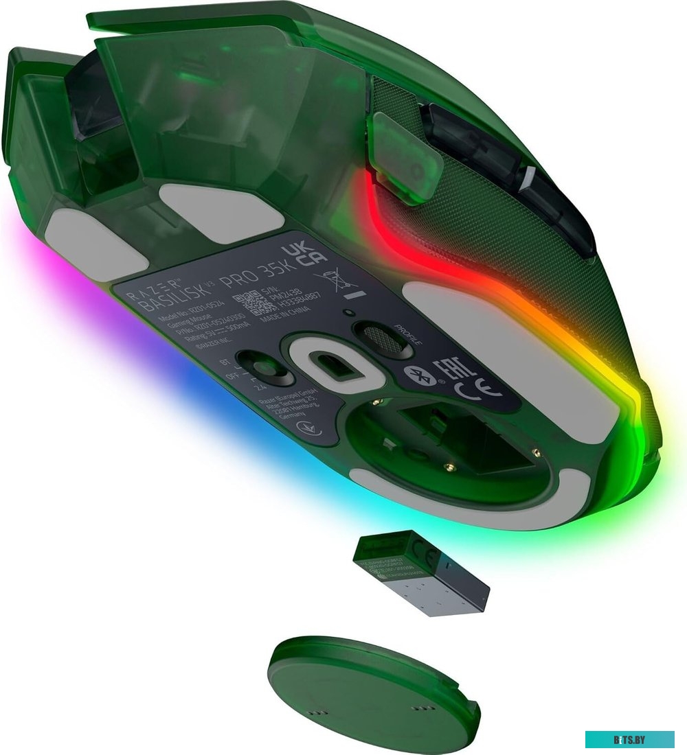 Мышь Razer Basilisk V3 Pro 35K - Phantom Green Ed. <RZ01-05240300-R3G1>