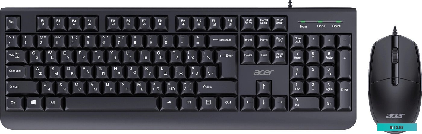 Клавиатура + мышь Acer OCC400 клав:черный мышь:черный USB (ZL.ACCCC.015) ZL.ACCCC.015