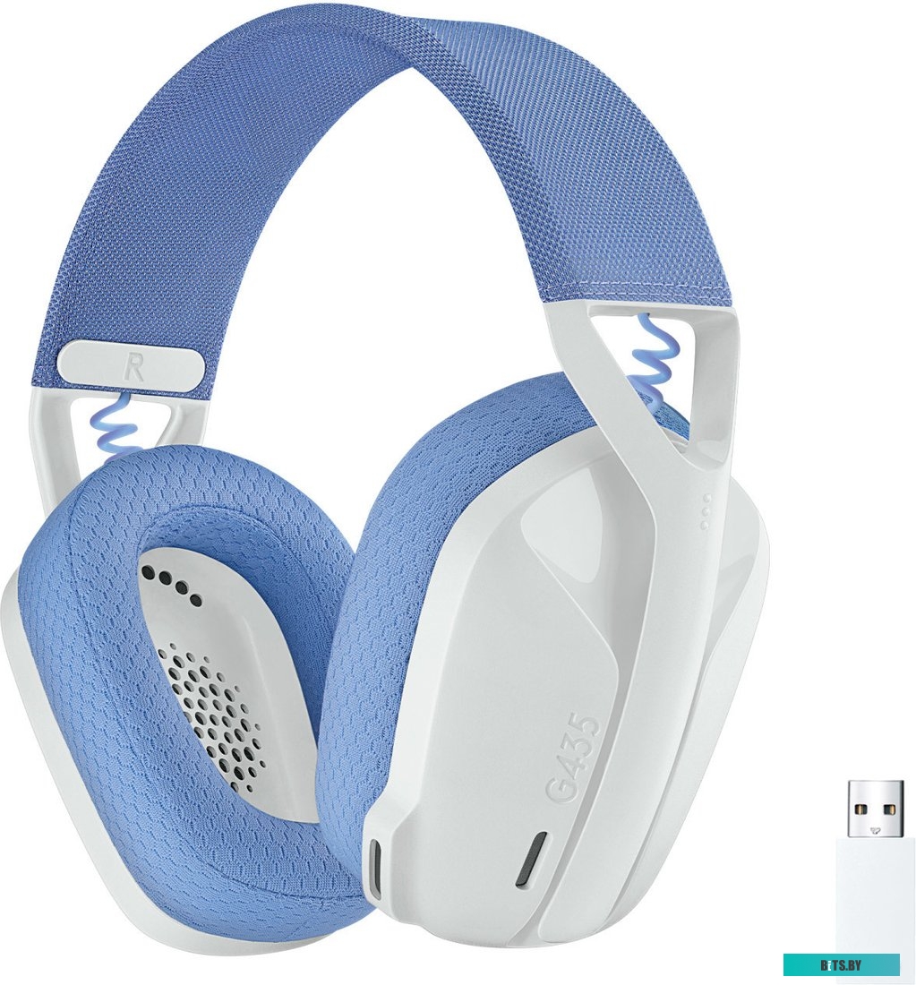 Офисная гарнитура Logitech G435 Lightspeed (белый/сиреневый) <981-001074>