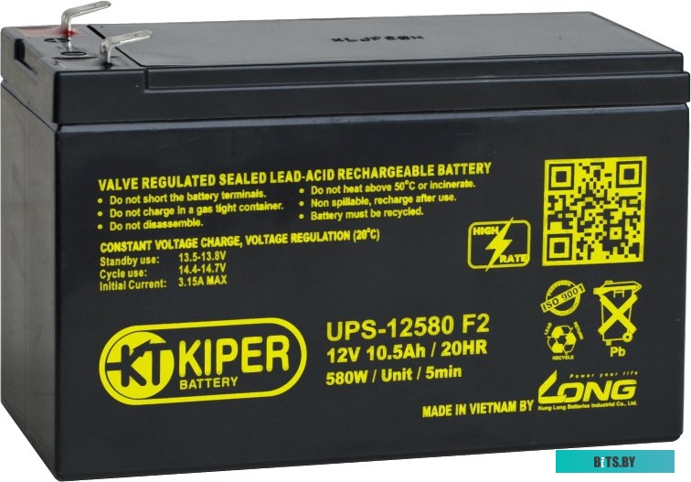 Аккумулятор для ИБП Kiper UPS-12580 F2 (12В/10.5 А·ч)