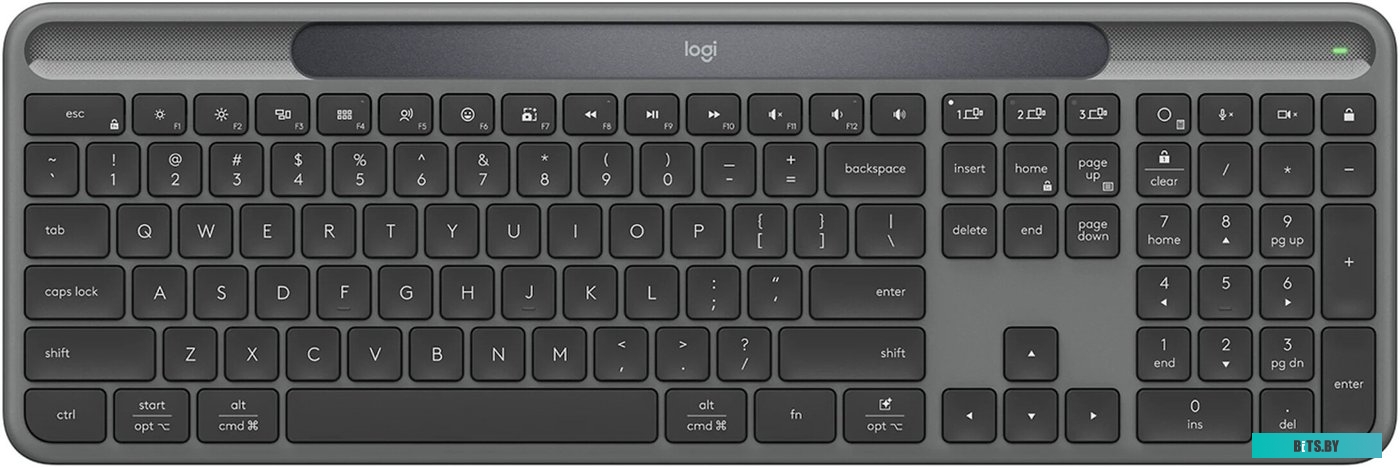 Клавиатура Logitech K980 графитовый беспроводная BT slim (920-013768) 920-013768