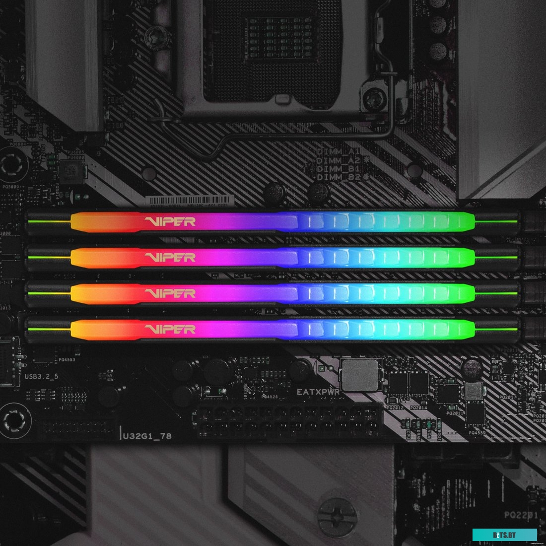 Оперативная память Patriot Viper Steel RGB 2x32GB DDR4 PC4-21300 PVSR464G320C8K